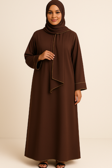 Goldline Flow Abaya